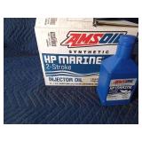 9" full 1 qt bottles of HP marine 2-stroke injector oil