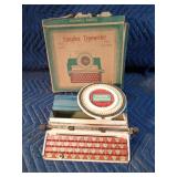 Vintage Simplex lithographed tin toy typewriter