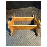 5 wooden wall shelves and wood wine rack
