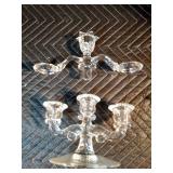 Cambridge glass candle holder