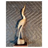 Ironwood fish, candle holder, vase, scented wax squares, ashtray, heron made from some type of animal horn or tusk