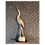 Ironwood fish, candle holder, vase, scented wax squares, ashtray, heron made from some type of animal horn or tusk
