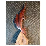 Ironwood fish, candle holder, vase, scented wax squares, ashtray, heron made from some type of animal horn or tusk