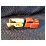 Vintage Wyandette pressed steel and tin Sunshine Dairy milk truck toy with tin wheels