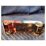 Vintage Wyandette pressed steel and tin Sunshine Dairy milk truck toy with tin wheels