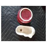 14 assorted planters and rolling pin - see details
