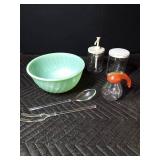 Green Bowl, syrup pitcher and more