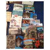Vintage post cards, books, stamps, Campfire Girls & Boy Scout items