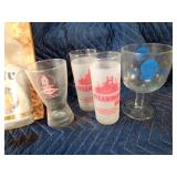 Grainbelt, Pabst, Schlitz, Steamboat Inn, Sundown Saloon with lure glasses and more