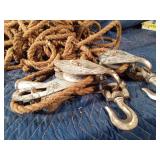 Rope with two metal pulleys