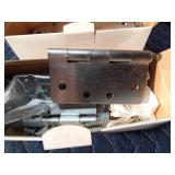2 New Honeywell thermostats and 9 boxes of new rectangular butt hinges