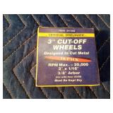 3" Air high speed cutter with cut off wheels and instructions