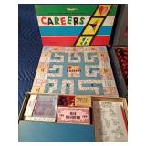 1955 Parker Brothers Careers Board game, 1965 Bar-Zim family Game Chest