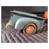 Vintage Louis Marx Willys Jeep and trailer tin toy