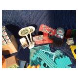 Lot of vintage metal and plastic toys