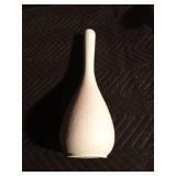 Imported lead crystal vase, 2 modern Japan footed trays, vase that could be Shawnee or Red Wing