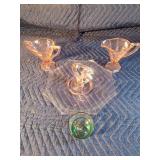 4 pcs of Depression glass
