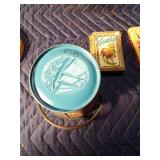 3 Vintage metal pails and vintage card games