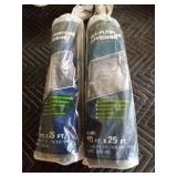 Planters and 2 rolls of lawn chair fabric