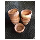Planters and 2 rolls of lawn chair fabric