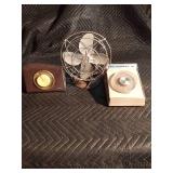 Vintage fan and tv antenna rotors