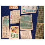 Vintage S&H and Gold Bond stamp books and stamps
