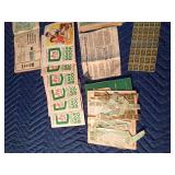 Vintage S&H and Gold Bond stamp books and stamps