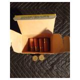 4 boxes of shotgun shells and 1 Remmington rifle slug in vintage boxes