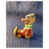 1958 Fisher Price Squeaky  the clown wooden pull toy