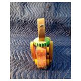1958 Fisher Price Squeaky  the clown wooden pull toy