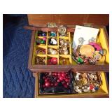 3 jewelry boxes with jewelry and more including 10K gold ring and 1/20 12 KGF necklace and Mickey Mouse watch