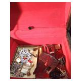 3 jewelry boxes with jewelry and more including 10K gold ring and 1/20 12 KGF necklace and Mickey Mouse watch