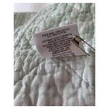 (2) mint green coverlets...