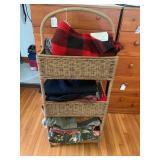 Storage basket with material, some ...