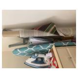 Iron board, iron, rods and material...