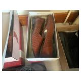 Purses, belts, shoes size 11...