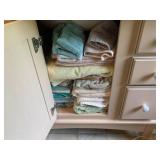 Towels, counter items, scale, waste...