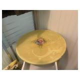 Wood painted table with drawer and ...