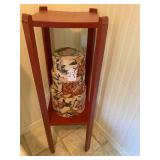Wood painted stand with stackable b...