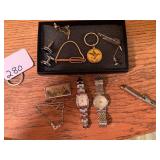 Watches, tie tacks and cuff links...