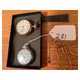 Pocket watches - Elgin and Ingraham...