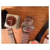 Watches, flash light, Timex clock i...