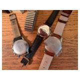 Watches, flash light, Timex clock i...
