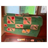 Homemade quilt with tulips...