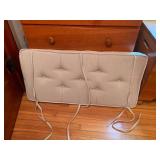 Wood chest with padded seat and thr...