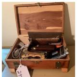 Pocket knives, lighters, leather bi...
