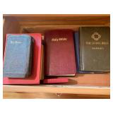 Bibles; all in top 2 drawers...