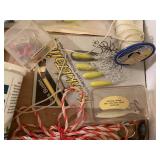 Fishing items - area maps book, net...