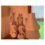 Table top lamps and shades...