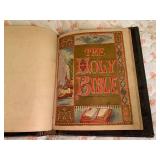 Vintage bible, possibly wood or lea...